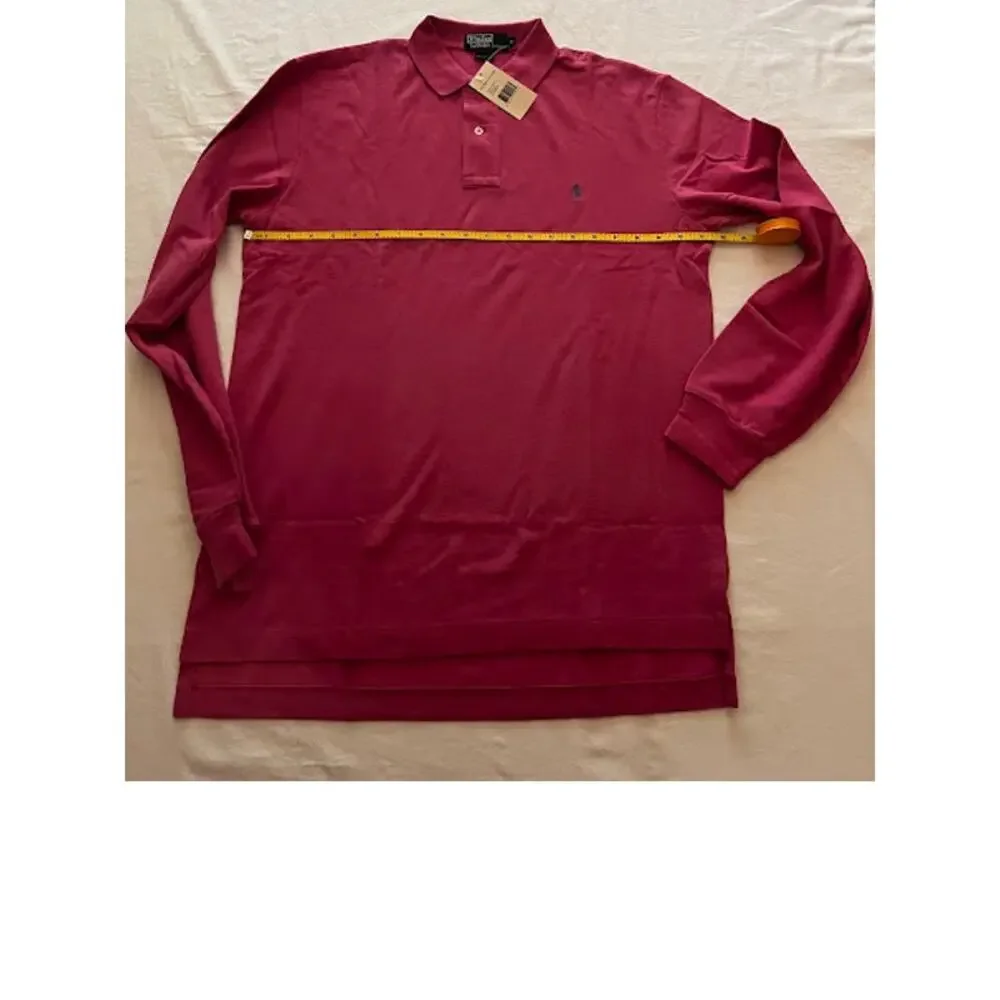 VTG Polo Ralph Lauren Shirt Pink Long Sleeve Medium NWT